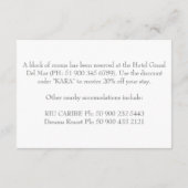 Anpassbare Strandaufenthaltskarte Begleitkarte (Rückseite)