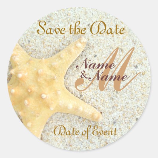 Anpassbare Strandthemklammern 001 Runder Aufkleber (Vorderseite)