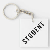 Anpassbare STUDENT Textaussage Schlüsselanhänger (Vorderseite)