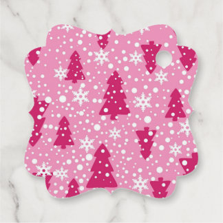 Anpassbare Super Pink Weihnachtsbäume Geschenkanhänger