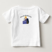Anpassbare Superwettbewerbspräsident Trump Baby T-shirt (Rückseite)