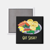 Anpassbare Sushi Magnet - Text, Hintergrund hinzuf (Vorderseite/Rückseite)