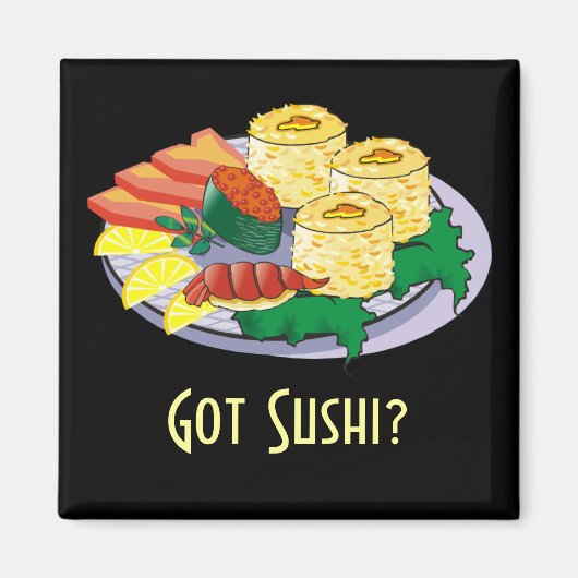 Anpassbare Sushi Magnet - Text, Hintergrund hinzuf (Vorne)