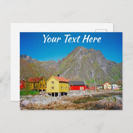 Anpassbare Svolvaer, Norwegen Postkarte (Vorne/Hinten)