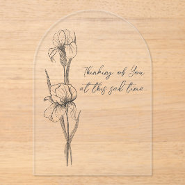 Anpassbare Sympathiekarte mit handGezeichnet Iris Acryleinladungen