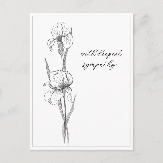 Anpassbare Sympathiekarte mit handGezeichnet Iris Postkarte (Vorderseite)