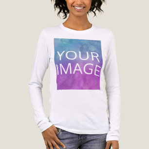 Anpassbare T-Shirt-Vorlage – Fügen Sie Ihr Bild hi Tri-Blend Shirt