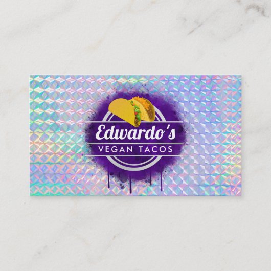 Anpassbare Taco-Visitenkarten Visitenkarte (Vorderseite)