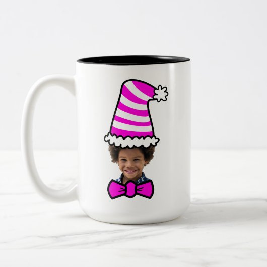 Anpassbare Tall-Hat-Foto-Tasse Zweifarbige Tasse (Links)