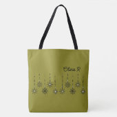 Anpassbare Tasche der Snowflake-Leinwand (Vorderseite)