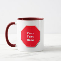 Anpassbare Tasse - Red 'Stopp' Sign