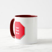 Anpassbare Tasse - Red 'Stopp' Sign (Vorderseite Links)