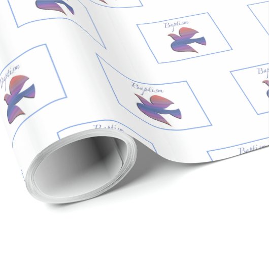 Anpassbare Tauftaube für Erwachsene Geschenkpapier (Rolleneckpunkt)