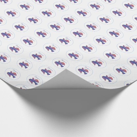 Anpassbare Tauftaube für Erwachsene Geschenkpapier (Ecke)