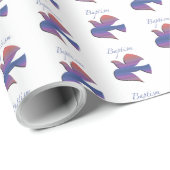 Anpassbare Tauftaube für Erwachsene Geschenkpapier (Rolleneckpunkt)