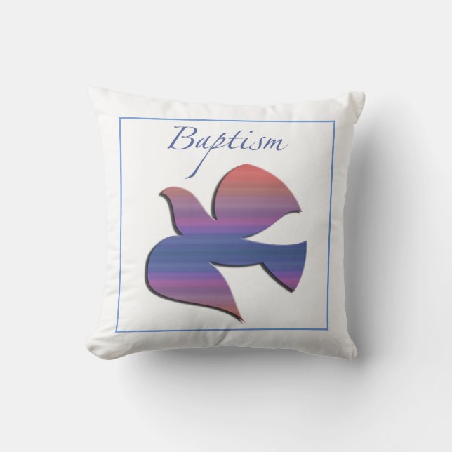 Anpassbare Tauftaube für Erwachsene Kissen (Vorderseite)