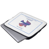 Anpassbare Tauftaube für Erwachsene Laptopschutzhülle (Vorne Knopf)