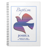 Anpassbare Tauftaube für Erwachsene Notizblock (Vorderseite)