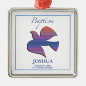 Anpassbare Tauftaube für Erwachsene Ornament Aus Metall (Vorne)