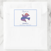 Anpassbare Tauftaube für Erwachsene Rechteckiger Aufkleber (Tasche)