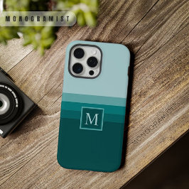 Anpassbare Teal Blau Grün Farbkombination iPhone 15 Pro Max Hülle