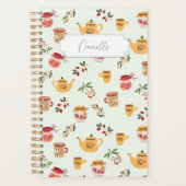 Anpassbare Teezeit Nahtloses Muster Planer (Vorderseite)