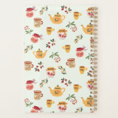 Anpassbare Teezeit Nahtloses Muster Planer (Rückseite)