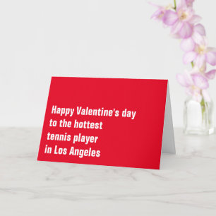 Anpassbare Tennis 💘 Valentinstagskarte Karte