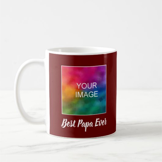 Anpassbare Text Typografie Skript Bestes Papa je Kaffeetasse (Links)