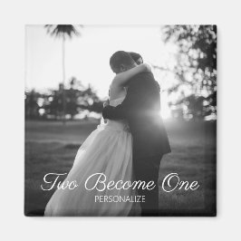 Anpassbare Texthochzeitschrift Magnet