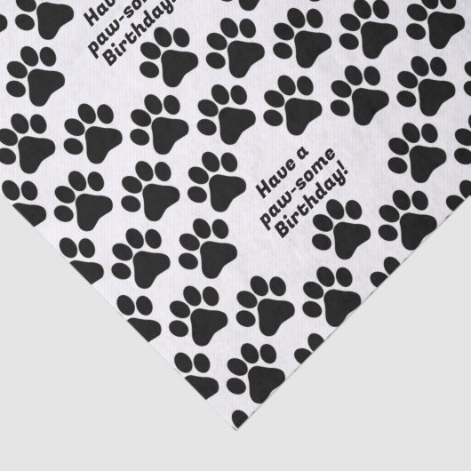 Anpassbare Textpawfect-Paws Seidenpapier (Detail)