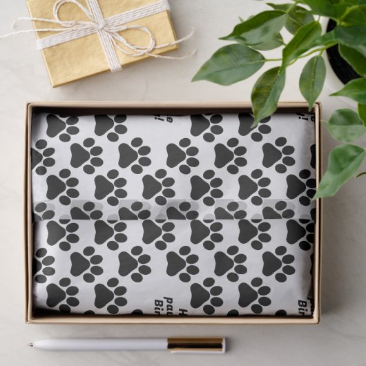 Anpassbare Textpawfect-Paws Seidenpapier (Geschenk)