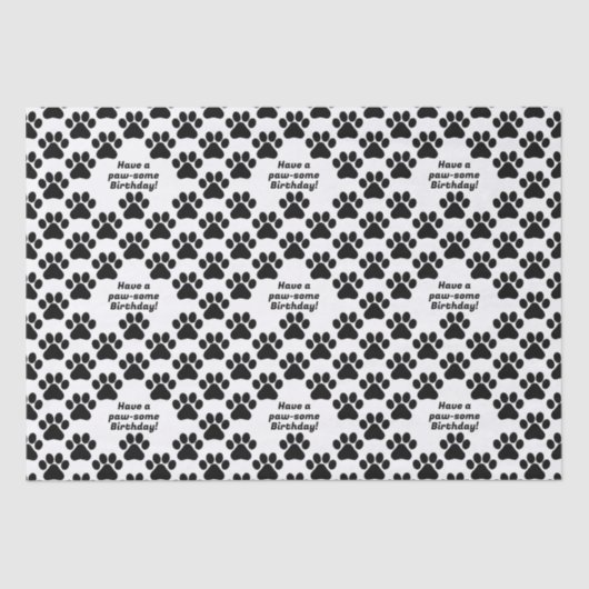 Anpassbare Textpawfect-Paws Seidenpapier (Vorderseite)