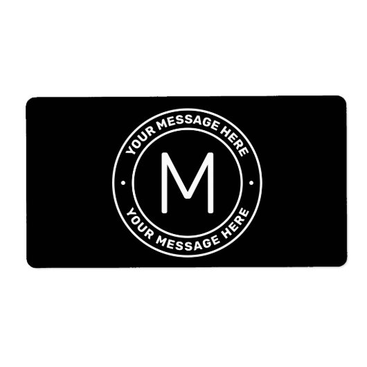 Anpassbare Textvorlage | Schwarz/Weiß (Vorne)