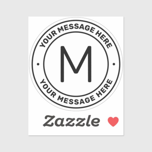 Anpassbare Textvorlage | transparent Aufkleber (Blatt)