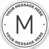 Anpassbare Textvorlage | transparent Aufkleber (Vorderseite)