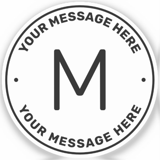 Anpassbare Textvorlage | transparent Aufkleber (Vorderseite)