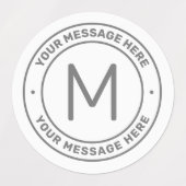 Anpassbare Textvorlage | Weiß & Grau Etiketten (Design 1)