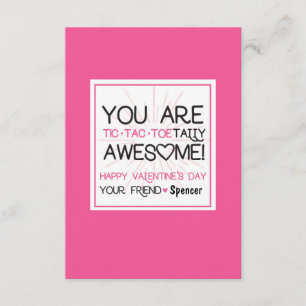 Anpassbare Tic Tac Toto Valentine Einladung