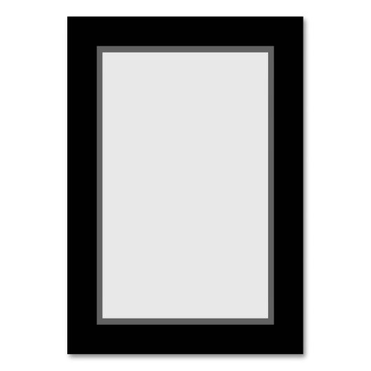 Anpassbare Tischnummer-Karte (schwarz) Tischnummer (Vorderseite)