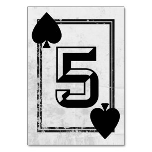 Anpassbare Tischnummern für Spielkarten (Nr. 5)