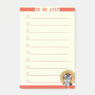 Anpassbare To-Do-Liste & Süßer Hund Post-it Klebezettel