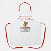 Anpassbare Tomate und Basilikumsuppe Schürze (Vorderseite)