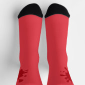 Anpassbare Tomatenrote Splash-Crew-Socken Socken (Oben)