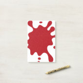 Anpassbare Tomatenrote Splash Post-it® Notizen (Auf Schreibtisch)