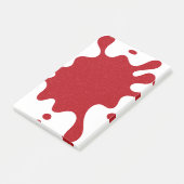 Anpassbare Tomatenrote Splash Post-it® Notizen (angewinkelt)