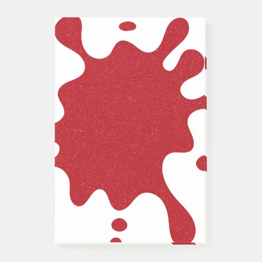 Anpassbare Tomatenrote Splash Post-it® Notizen (Vorderseite)