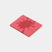 Anpassbare Tomatenrote Spritzernotizen Post-it Klebezettel (angewinkelt)