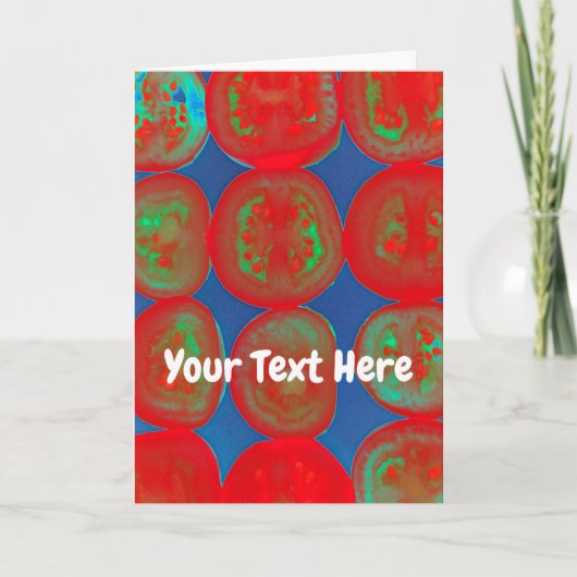 Anpassbare Tomatenscheiben Karte (Vorderseite)