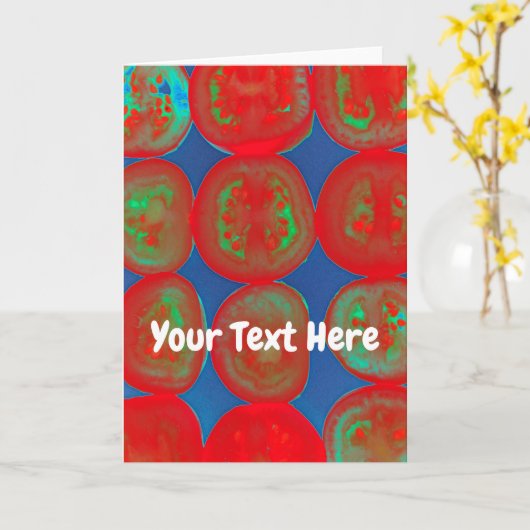 Anpassbare Tomatenscheiben Karte (Gelbe Blume)